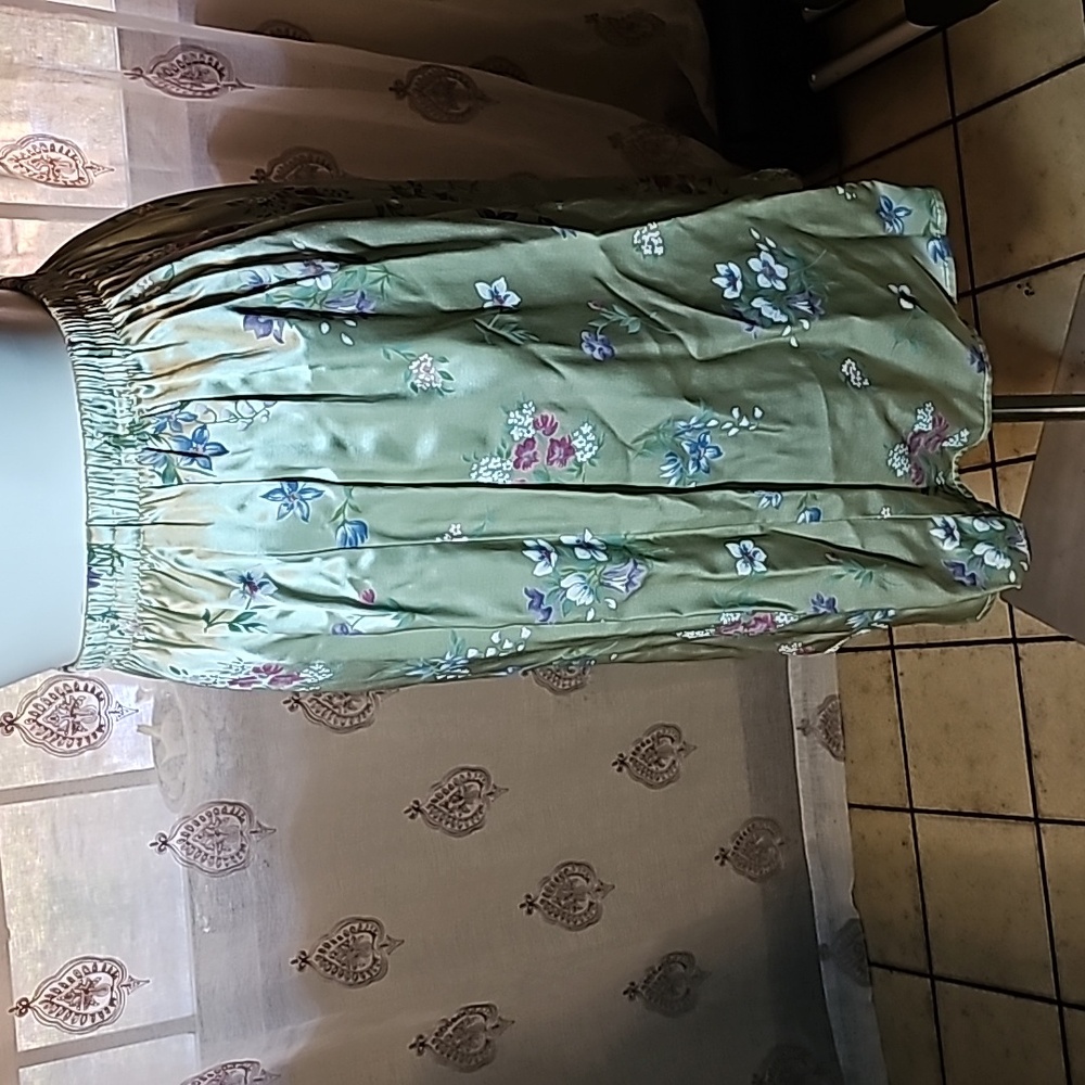 Vintage Green Floral Skirt Size 20WP - Picture 6 of 7